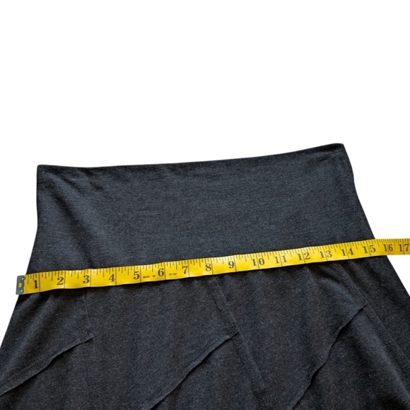 prAna Daphne Skirt Knee Length Charcoal Grey Cotton Blend Women's size Small - Picture 11 of 13